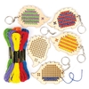 Hedgehog Wooden Cross Stitch Keyring Kits (Pack of 5)