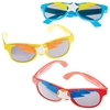 Hero Kids Sunglasses (Pack of 4) Pocket Money Toys 3 assorted colours - 2 x Yellow,  Red and Blue