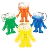 Plastic Flashing Robot Keyrings (Pack of 5) Pocket Money Toys,  Party Bag Filers,  4 Assorted Colours