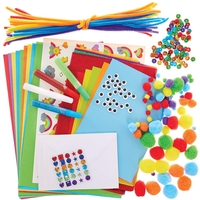 Rainbow Colours Bumper Craft Activity Pack (Per pack) Creative Play Toys 6 assorted rainbow colours - Red,  Orange,  Yellow,  Blue,  Green & Purple