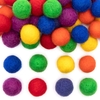 Rainbow Colours Felt Balls (Pack of 56) Craft Embellishments 7 assorted colours - Red,  Orange,  Yellow,  Green,  Blue,  Violet & Indigo