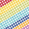 Rainbow Colours Self-Adhesive Buttons (Pack of 180) Craft Embellishments 7 assorted colours - Red,  Orange,  Yellow,  Green,  Blue,  Light Blue & Purple