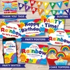 Rainbow Editable Printables Party Bundle (Download)