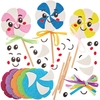 Rainbow Lollipop Decoration Kits (Pack of 8) Decoration Craft Kits 8 assorted foam colours - Light Blue,  Dark Blue,  Pink,  Purple,  Light Pink,  Green,  Orange & Yellow
