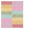 Rainbow Self-Adhesive Pearls (Pack of 372) Craft Embellishments 7 assorted colours - Red,  Orange,  Yellow,  Green,  Turquoise,  Pink & Purple
