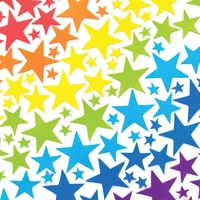 Rainbow Star Foam Stickers (Pack of 210) Stickers 7 assorted colours - Red,  Orange,  Yellow,  Green,  Blue,  Indigo & Violet