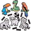 Rainforest Animal Fuzzy Art Magnets Classpack (Pack of 30) Art Craft Kits