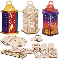 Ramadan Wooden Lantern Kits (Pack of 3)