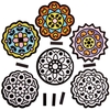 Rangoli Colour-in Fuzzy Art Magnets (Pack of 12)