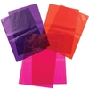 Red,  Pink & Purple Cellophane Sheets (Pack of 36) Party Bags 3 assorted colours - Red,  Pink & Purple