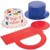 Red,  White & Blue Top Hat Kits (Pack of 3) Coronation Crafts,  3 Assorted Colours
