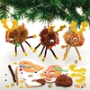 Reindeer Pom Pom Making Decoration Kits (Pack of 3) Christmas Crafts