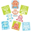 Robot Stencils (Pack of 8) Art Supplies,  Art Materials 2 stencil colours - Blue & Green