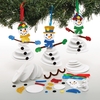 Snowman Stacking Decoration Kits (Pack of 6) Christmas Crafts,  All-In-One Kit,  Self-Adhesive Accessories Included