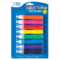 Squeeze & Brush Paint Tubes (Pack of 8) Art Supplies,  Art Materials 8 assorted colours - Orange,  Pink,  Red,  Yellow,  Green,  Blue,  Purple & Black