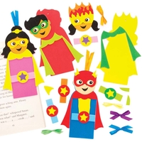 Star Hero Bookmark Kits (Pack of 5) Decoration Craft Kits 4 assorted colours - Red,  Yellow,  Blue & Pink