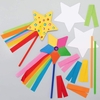 Star Wand Kits (Pack of 8) Coloured Streamers Included - Fun & Educational