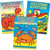 Sticker Books - 6 sticker activity books. Sealife,  animal & dinosaur themes. Includes stickers,  colouring,  dot-to-dots. Size 145mm x 105mm.