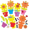 Sunflower Mix & Match Magnet Kits (Pack of 8) Art Craft Kits 4 flowerpot colours - Red,  Purple,  Pink & Blue