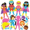 Super Mum Mix & Match Magnet Kits (Pack of 8) Art Craft Kits 4 assorted colours - Pink,  Orange,  Blue & Red