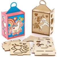 Unicorn Wooden Lantern Kits (Pack of 3) Craft Kits For Kids