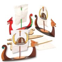 Viking Wooden Longboat Kits Bulk Pack (Pack of 30)