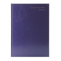 Academic Diary Day Per Page A4 Blue 2020-21
