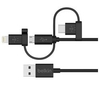 BELKIN USB 2.0 to USB-C,  Micro USB & Lightning Cable