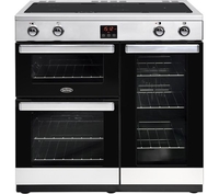 BELLING Cookcentre 90Ei 90 cm Electric Induction Range Cooker - Chrome & Black
