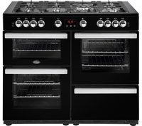 BELLING Cookcentre X110G 110 cm Gas Range Cooker - Black & Chrome