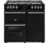 BELLING Farmhouse 90DFT Dual Fuel Range Cooker - Black & Chrome