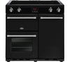 BELLING Farmhouse 90Ei Electric Range Cooker - Black & Chrome
