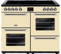 BELLING Kensington 100E Electric Ceramic Range Cooker - Cream & Chrome