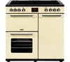 BELLING Kensington 90 cm Electric Ceramic Range Cooker - Cream & Chrome