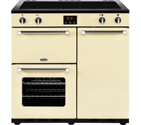BELLING Kensington 90 cm Electric Induction Range Cooker - Cream & Chrome