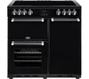 BELLING Kensington 90E Electric Ceramic Range Cooker - Black & Chrome
