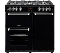 BELLING Kensington X90G Gas Range Cooker - Black & Chrome
