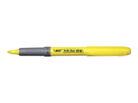 BIC brite liner Grip - highlighter - fluorescent yellow (pack of 12)