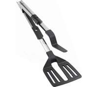 LEIFHEIT 2-in-1 Tongs & Turner - Stainless Steel