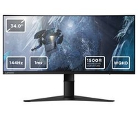 LENOVO G34W-10 Wide Quad HD 34 Curved WLED Gaming Monitor - Black