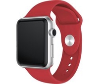 XQISIT Apple Watch 38 / 40 mm Silicone Strap - Red,  Small