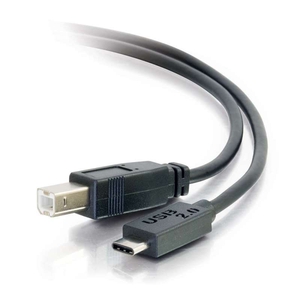 2M USB 2.0 USB-C to USB-B Cable M/M - Black