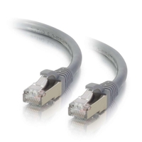 30m Cat6a Booted Shielded (STP) Network Patch Cable - Grey