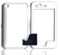Apple iPhone 3G U-Bop ShadowSHELL Rubberised Full-Body Case & StampWIPE Charcoal White