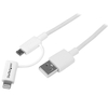 Apple Lightning Or Micro Usb To Usb Cable - 1m (3ft) White