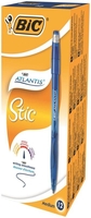 Bic Atlantis Stic Medium Blue Ballpoint Pen (Pack of 12)