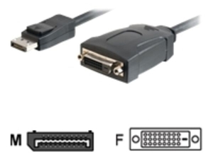 C2G - Display adapter - 20 pin DisplayPort (M) - DVI-D (F) - 20Cm - molded