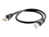C2G - Patch cable (DTE ) - RJ-45 (M) - RJ-45 (M) - - screened shielded twisted pair (SSTP) - CAT 6a - snagless - black
