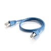C2G - Patch cable (DTE ) - RJ-45 (M) - RJ-45 (M) - 0.5 m - screened shielded twisted pair (SSTP) - CAT 6a - snagless - blue