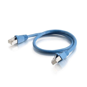 C2G - Patch cable (DTE ) - RJ-45 (M) - RJ-45 (M) - 0.5 m - screened shielded twisted pair (SSTP) - CAT 6a - snagless - blue